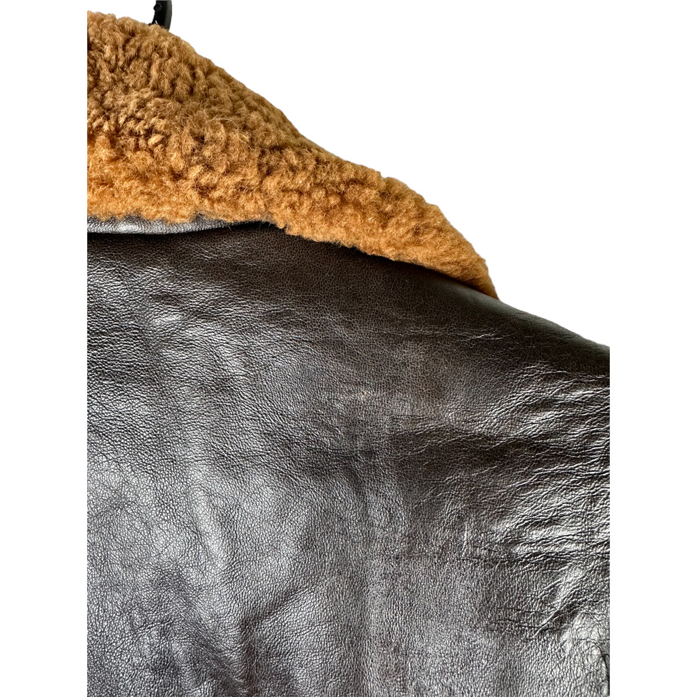 Schott Wings of Gold Brown Leather Bomber Naval Flight Aviation Jacket Men's L - Picture 7 of 16